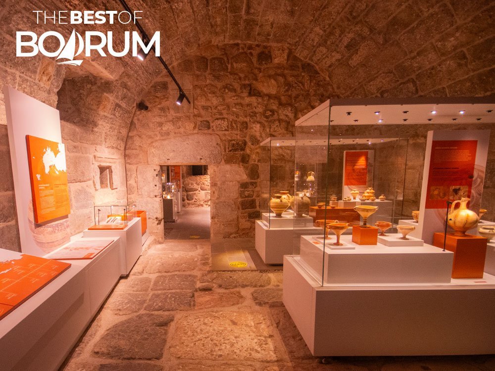 Exhibition hall at Bodrum Underwater Archaeology Museum inside Bodrum Castle.