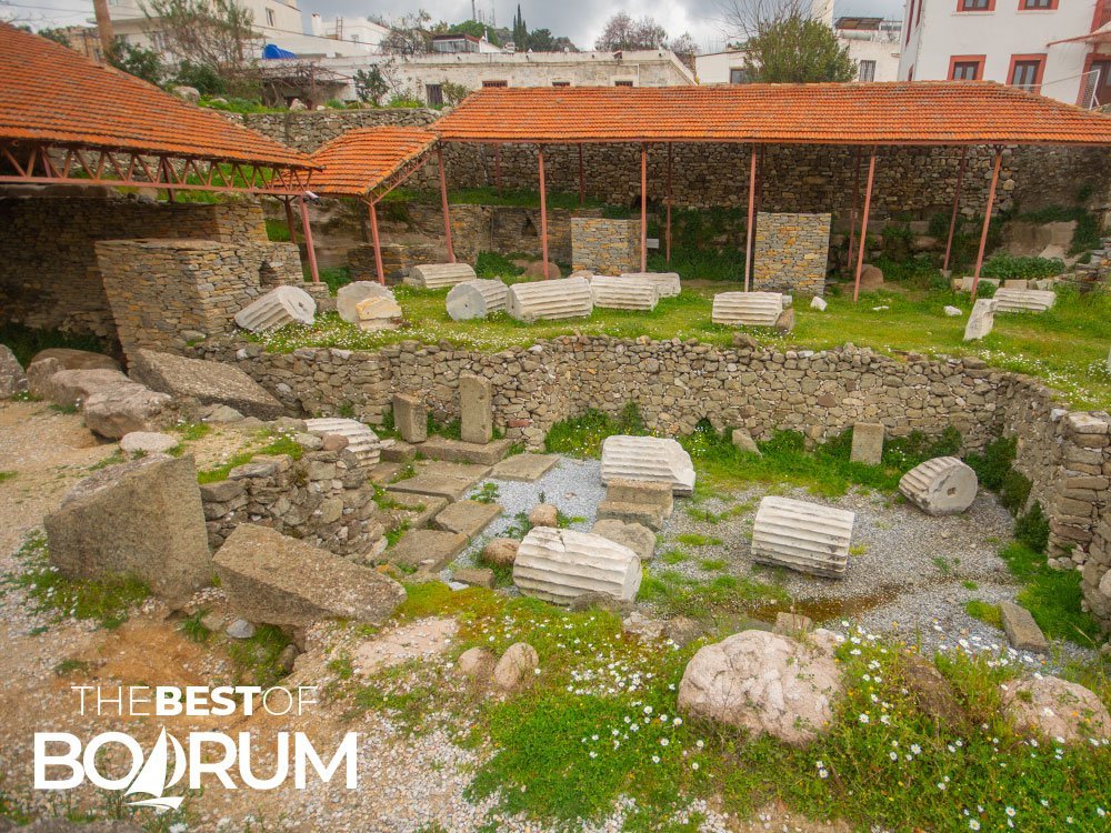 Remains of the Mausoleum at Halicarnassus open-air museum in Bodrum.