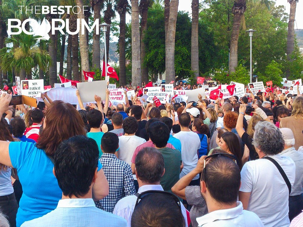 Peaceful demonstration in Bodrum showing public awareness and community safety in Bodrum.