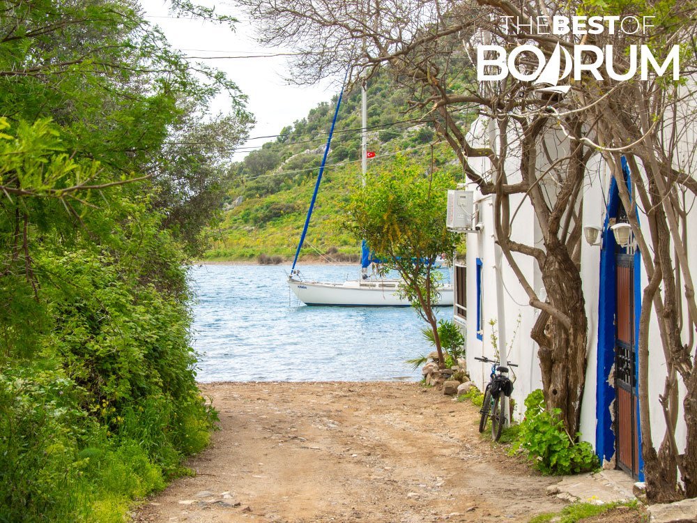 A quiet sea view in Gümüşlük seen while you explore Bodrum on foot.